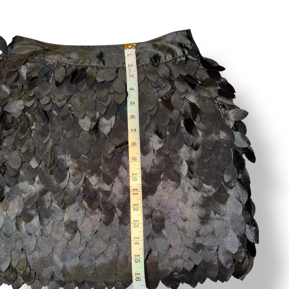 Kardashian Kollection Black Feathered Mini Skirt View 5